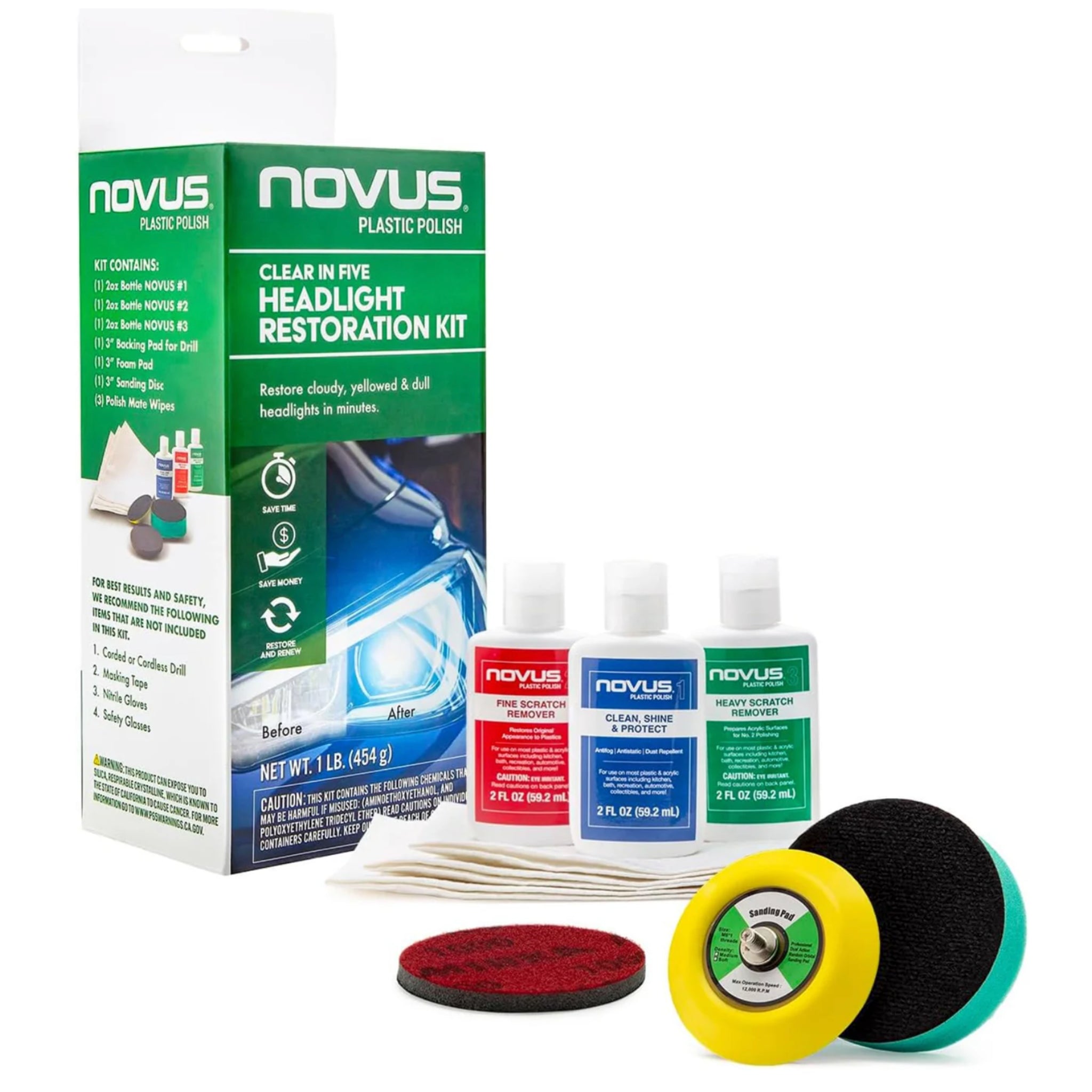 Novus Plastic Polish Headlight Restoration Kit