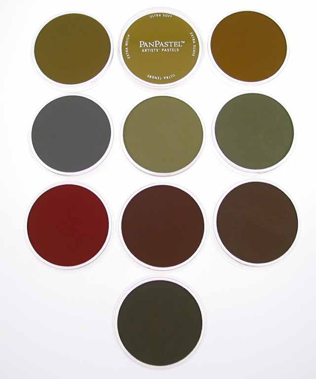 PanPastel Extra Dark Warm Shades 10 Color Set