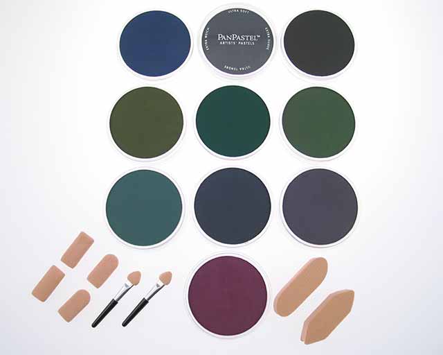 PanPastel Extra Dark Cool Shades 10 Color Set