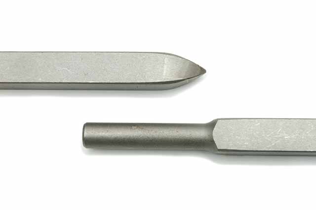 Carbide Pneumatic Machine Point Chisel 5/8"stock, 1/2"shank