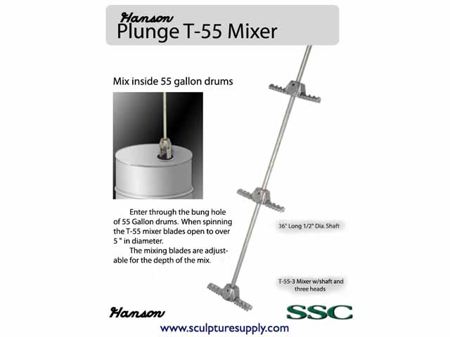 Hanson Swing-T Drum Mixer 36" height, 1/2"Shaft