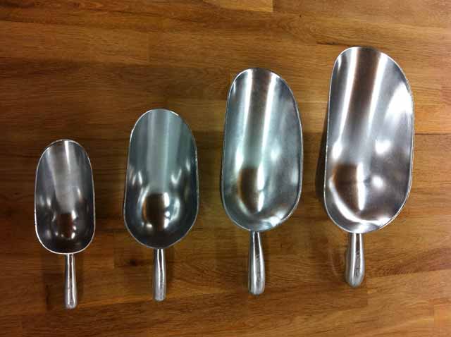 Aluminum Scoops 4 Set