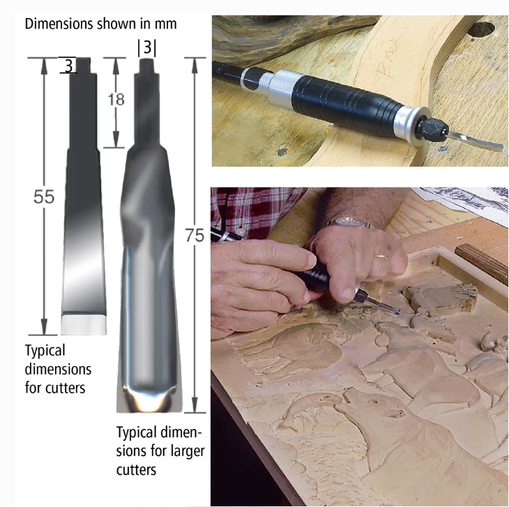 Foredom Chisel #2 x 9mm Skew Single Bevel