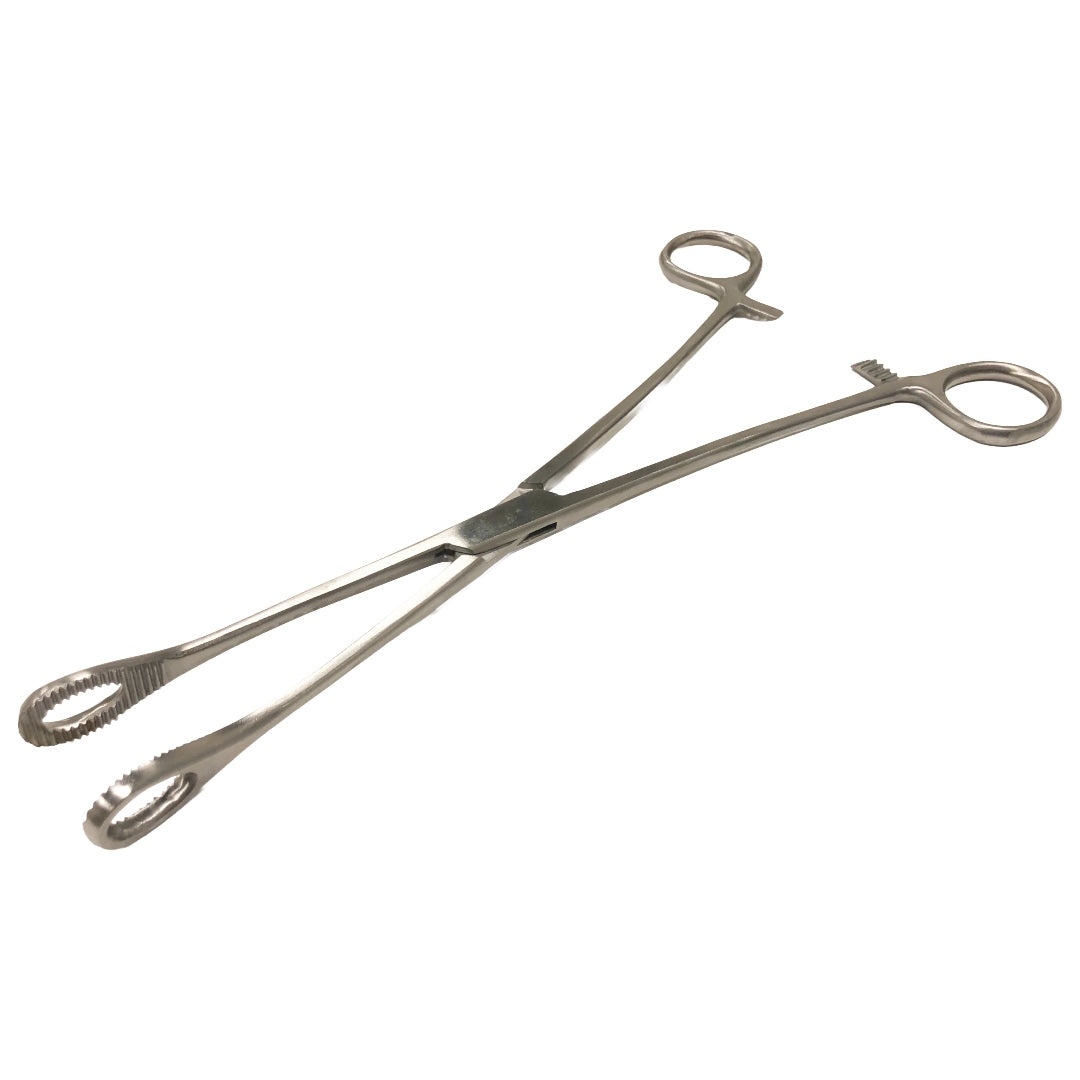 Stainless Steel Scissor Prongs Toothed Jaw Clamp 9 in