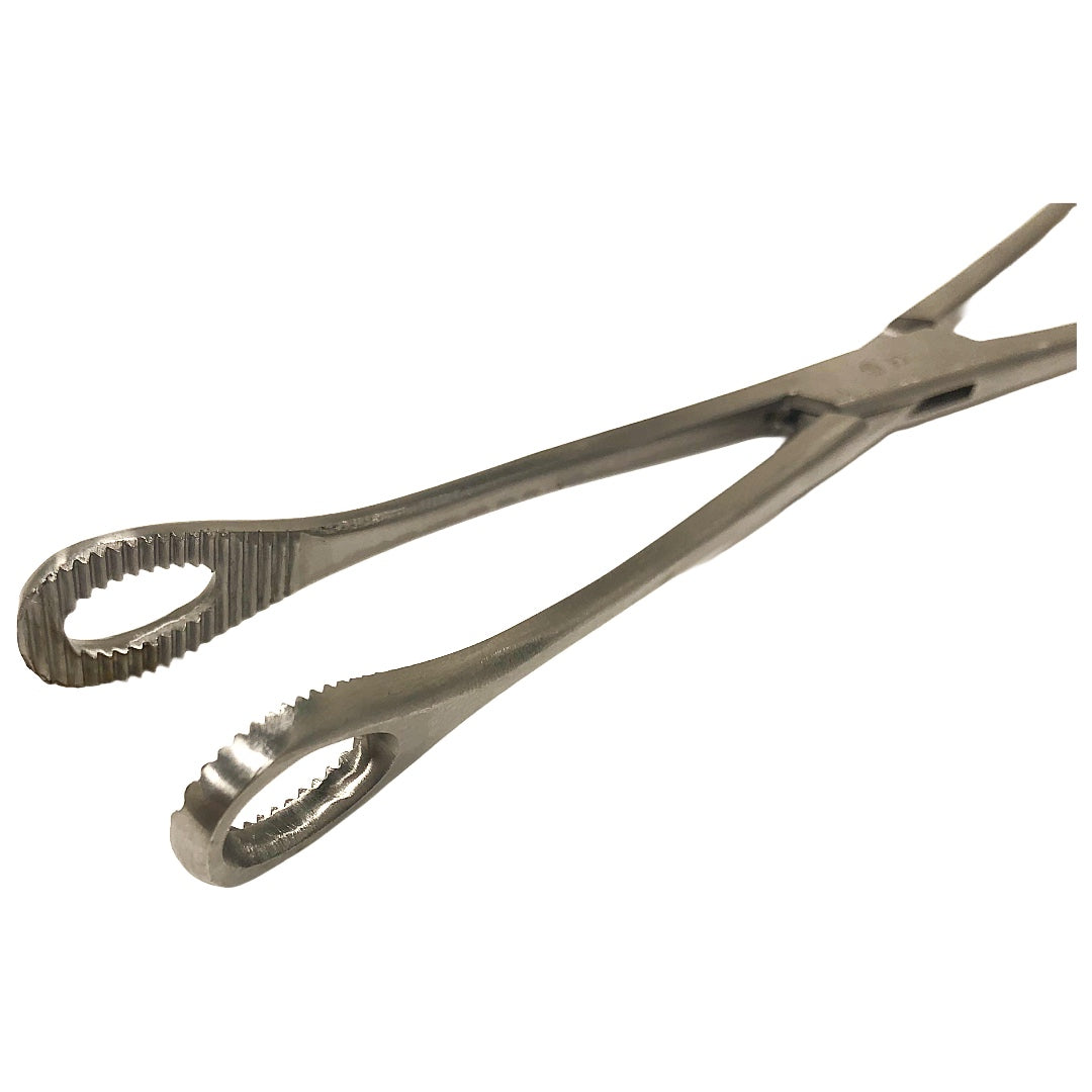 Stainless Steel Scissor Prongs Toothed Jaw Clamp 9 in