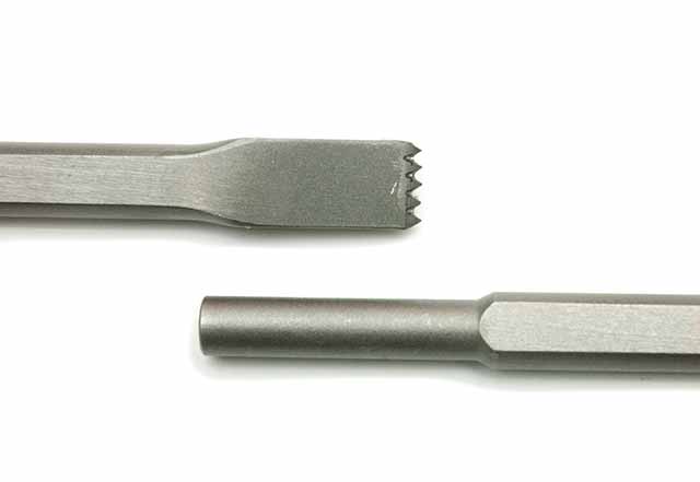Carbide 5Tooth Style"C" Pneumatic Chisel 3/4"blade, 1/2"shank
